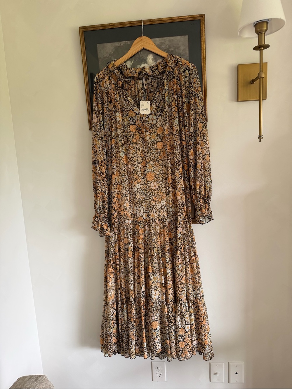 Free People Feeling Groovy Maxi Dress sz L NWT - Picture 3 of 11